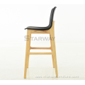 Modern Kitchen high stool wood plastic PP barstool